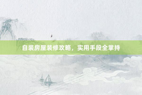 自装房屋装修攻略,实用手段全掌持